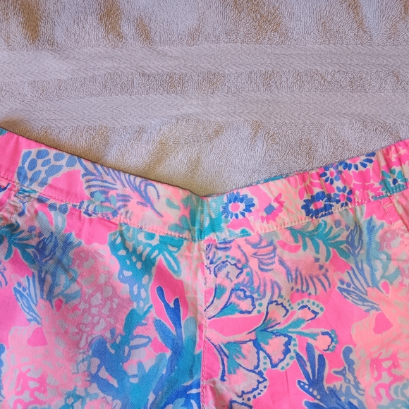 Lilly Pulitzer Ocean View Light Pascha Pink Aquadesiac Pull On Short. XS. - Picture 6 of 6